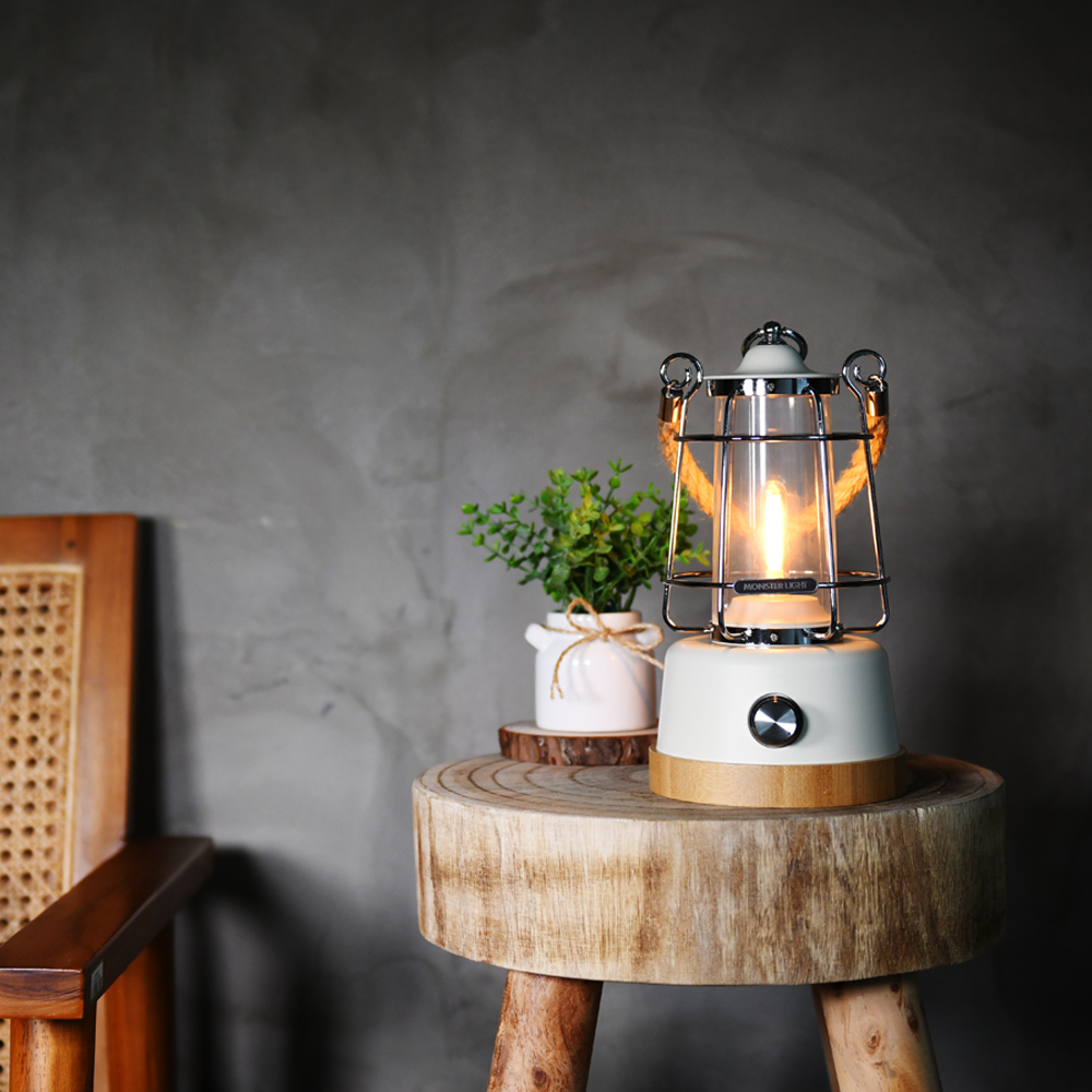 몬스터라이트 클래시카 블랙 빈티지 LED 감성 캠핑 랜턴 인테리어 실내 조명 무드등 수유등 - 상세 이미지 3
