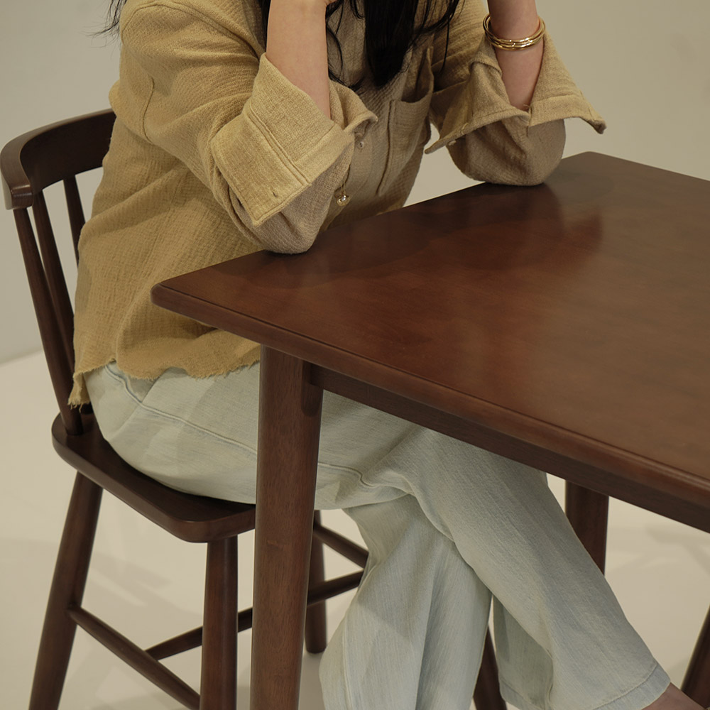 자야캠핑 포르보 월넛 원목 직사각형 2인 4인 식탁 테이블 1200