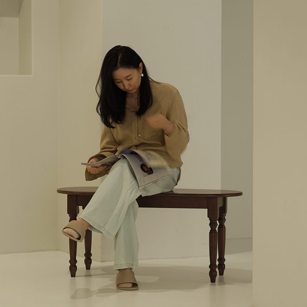 자야캠핑 코콜라 월넛 천연 원목 의자 벤치