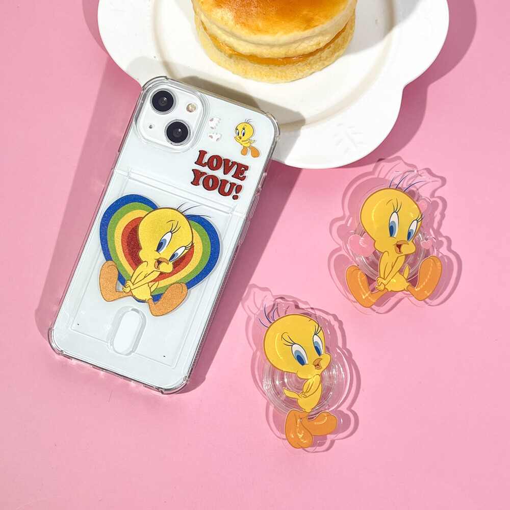 트위티 그립 톡홀더 루니툰즈 캐릭터 투명 핸드폰거치대 이미지 8
