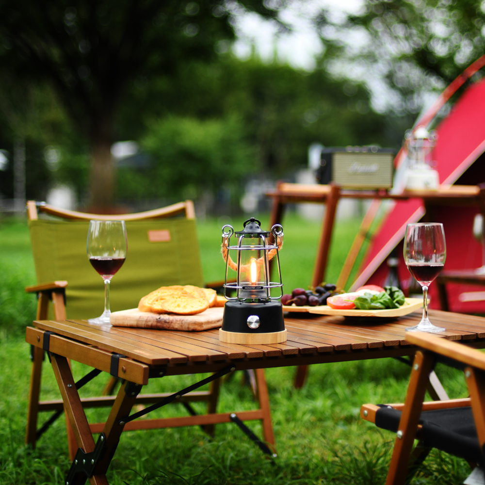 몬스터라이트 클래시카 블랙 빈티지 LED 감성 캠핑 랜턴 인테리어 실내 조명 무드등 수유등 - 상세 이미지 2