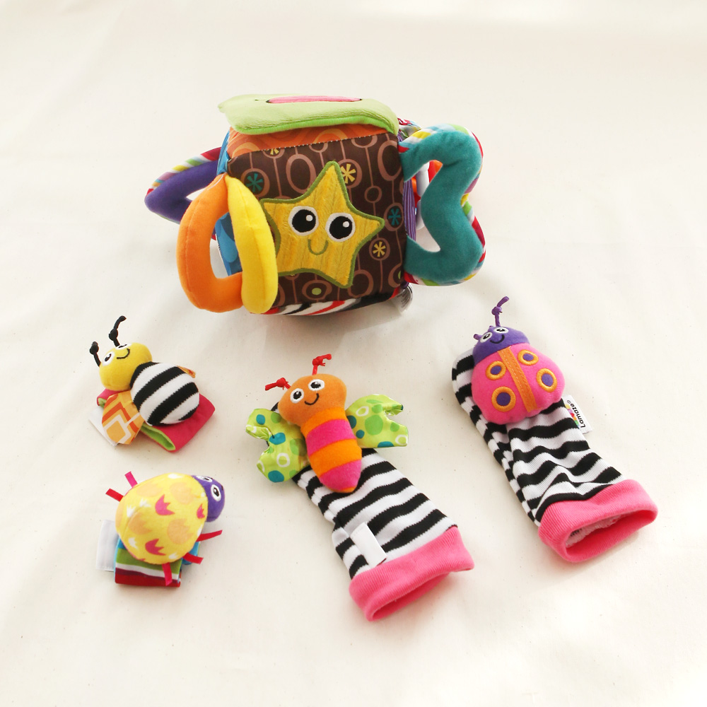 라마즈 감각 완구세트 촉각 주사위+손발목 딸랑이세트 핑크