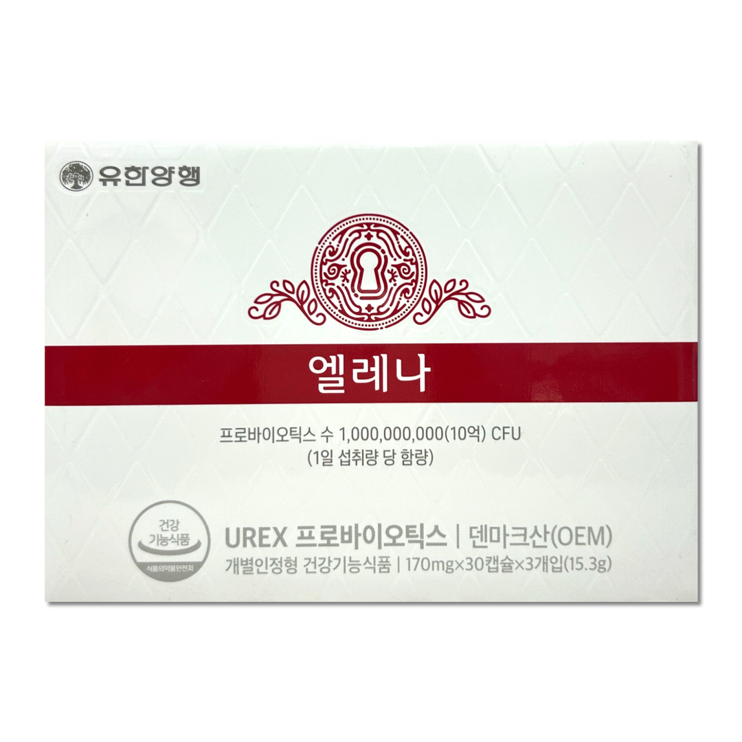 유한양행 엘레나 유산균 90캡슐 엘레나 질유산균 여성 질 건강 임산부 프로바이오틱스 영양제 - 상세 이미지 2