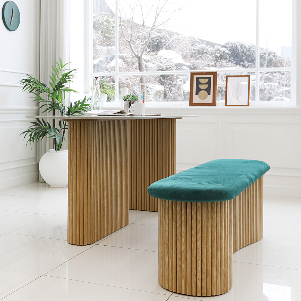 라임 2인용 벨벳 패브릭 템바보드 식탁벤치의자 인테리어 카페 벤치 1200 CL435