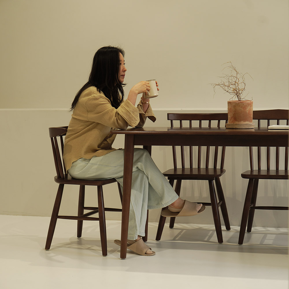 자야캠핑 포르보 월넛 원목 직사각형 2인 4인 식탁 테이블 1200