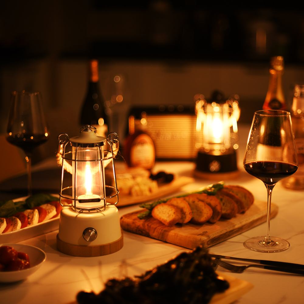 몬스터라이트 클래시카 올리브 빈티지 LED 감성 캠핑 랜턴 인테리어 실내 조명 무드등 수유등 - 상세 이미지 4