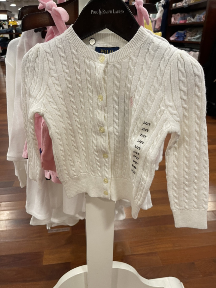 머스트잇(Mustit) - 폴로 랄프로렌 키즈 여아용 포니로고 꽈베기 니트 스웨터 가디건 Polo Ralph Lauren