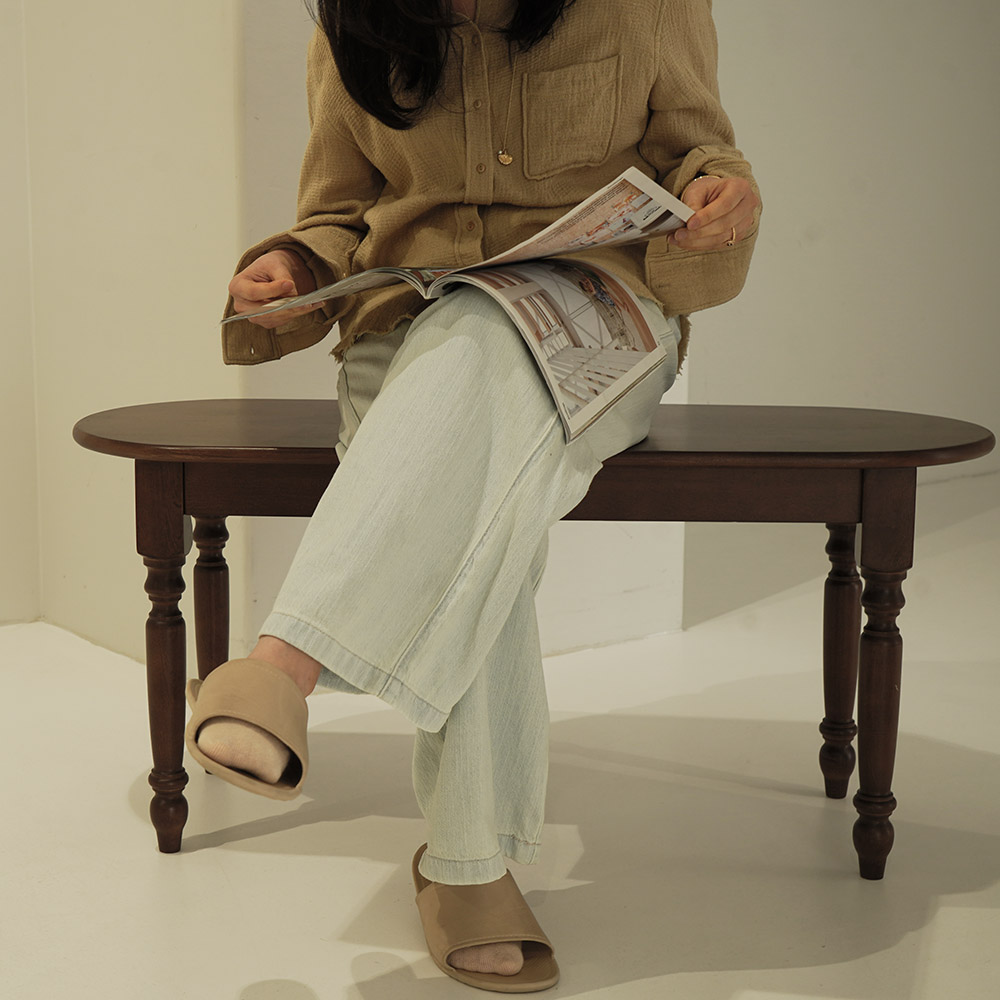 자야캠핑 코콜라 월넛 천연 원목 의자 벤치