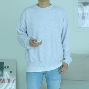 남자맨투맨 남자 오버핏 긴팔티 커플맨투맨 착용 후기 | 사이즈/핏 총정리 - 상품 이미지 2