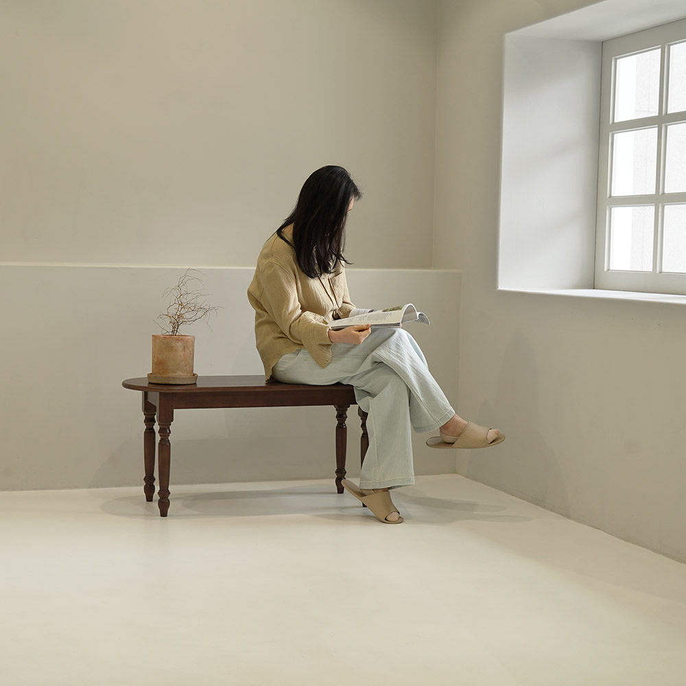 자야캠핑 코콜라 월넛 천연 원목 의자 벤치