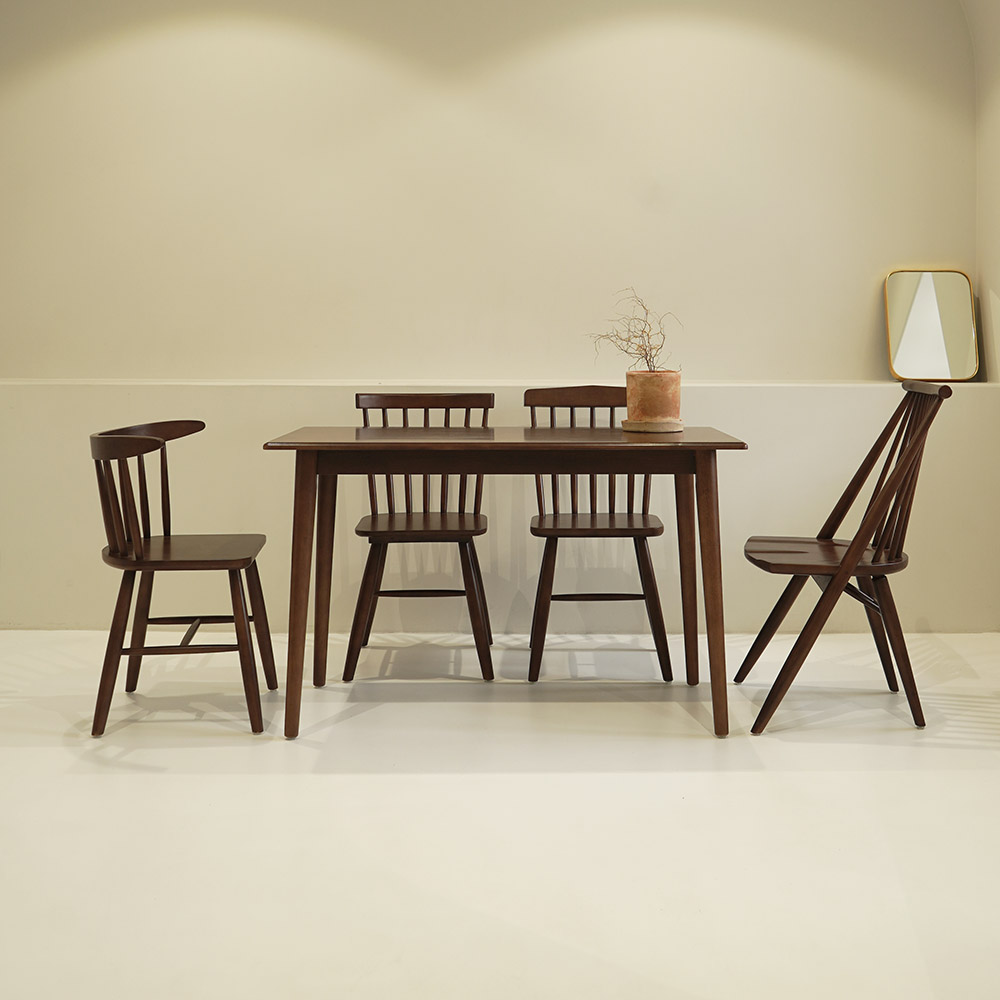 자야캠핑 포르보 월넛 원목 직사각형 2인 4인 식탁 테이블 1200