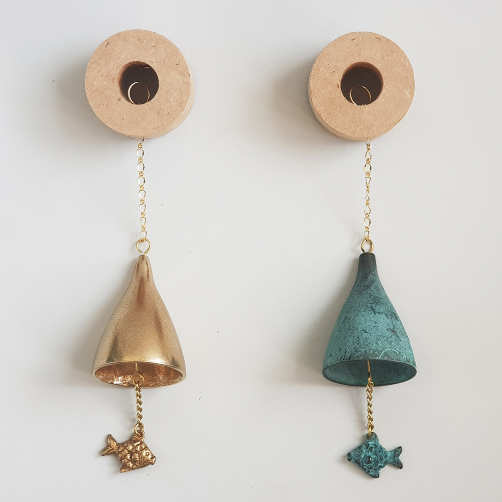 현관문종 풍경 도어벨 우드원형홀호리병 현관종 - 상품 이미지
