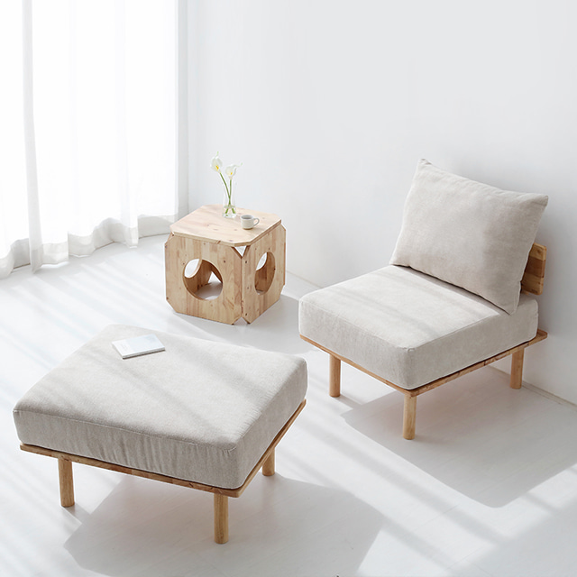 패브릭 라운지 소파 푹신한 미니 다이닝 1인 쇼파의자