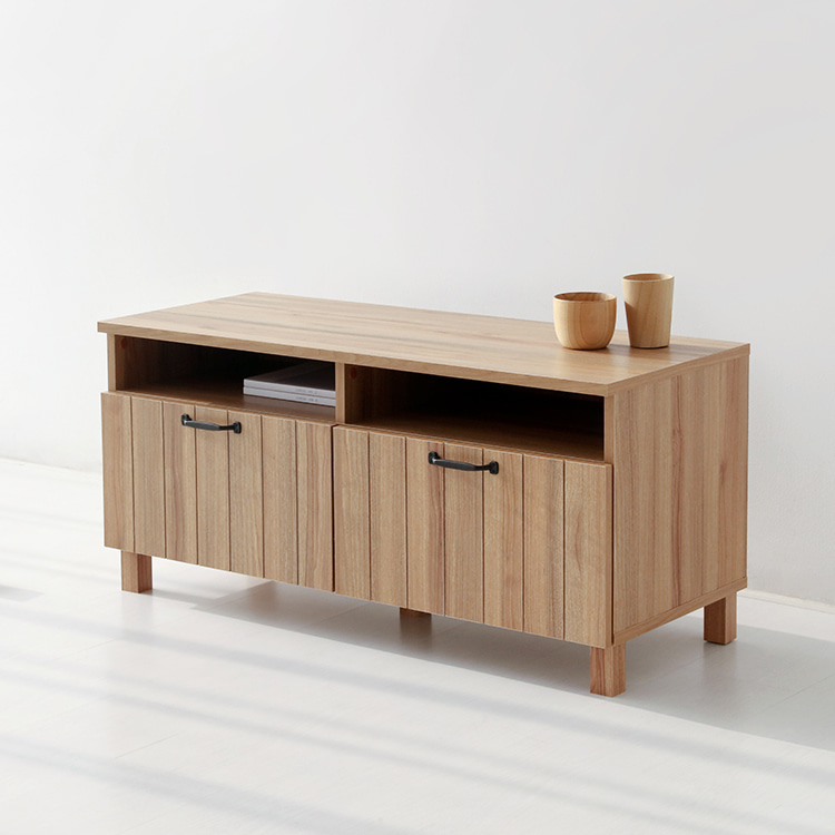 원목 수납장 낮은 2단 거실 침실 콘솔 수납장