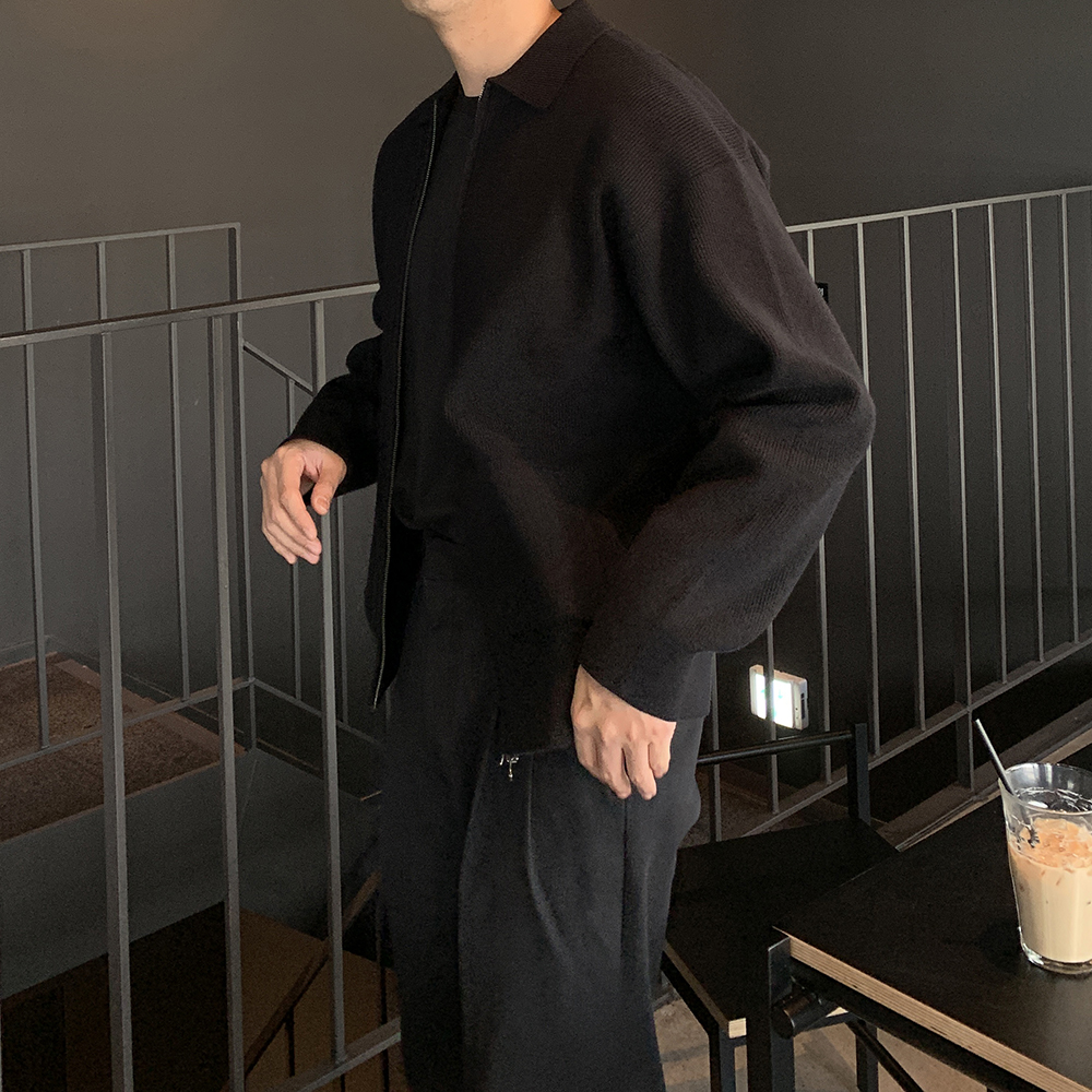 남자집업니트 카라 니트집업 C004 이미지 4