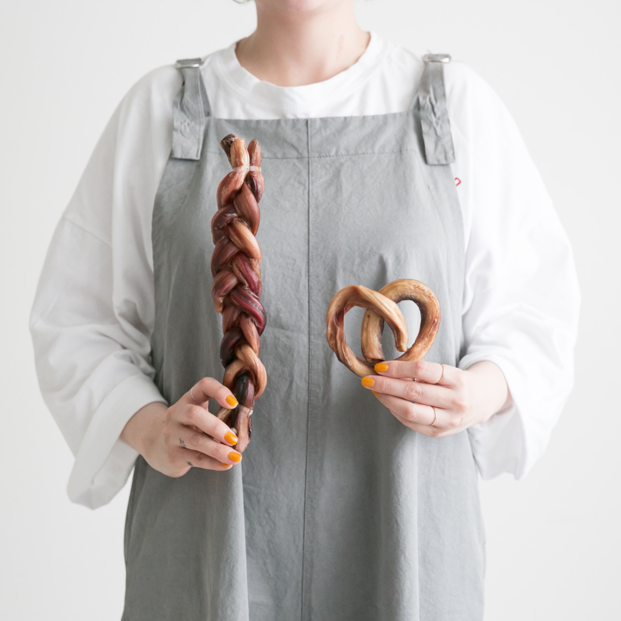 강아지 수제 간식 대형견 개껌 소우신 3줄 꽈배기 우스틱 이미지 4