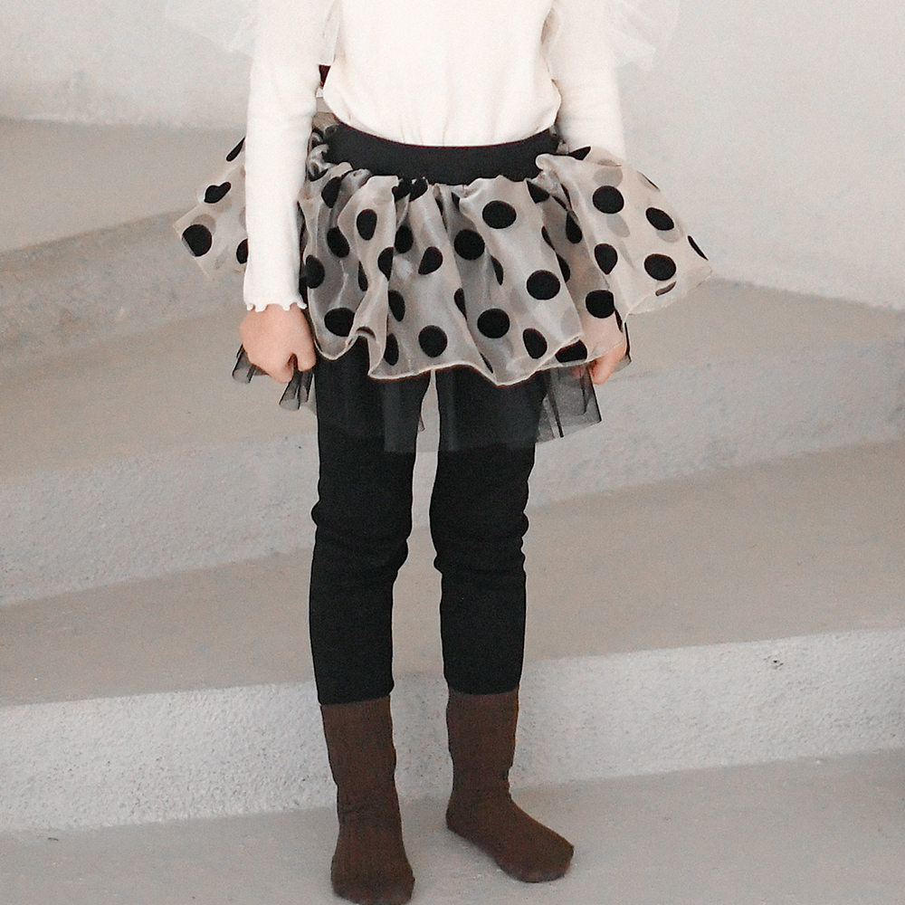 엠마 도트 여아치마레깅스 봄 가을 여아치랭스 보통핏 튜튜