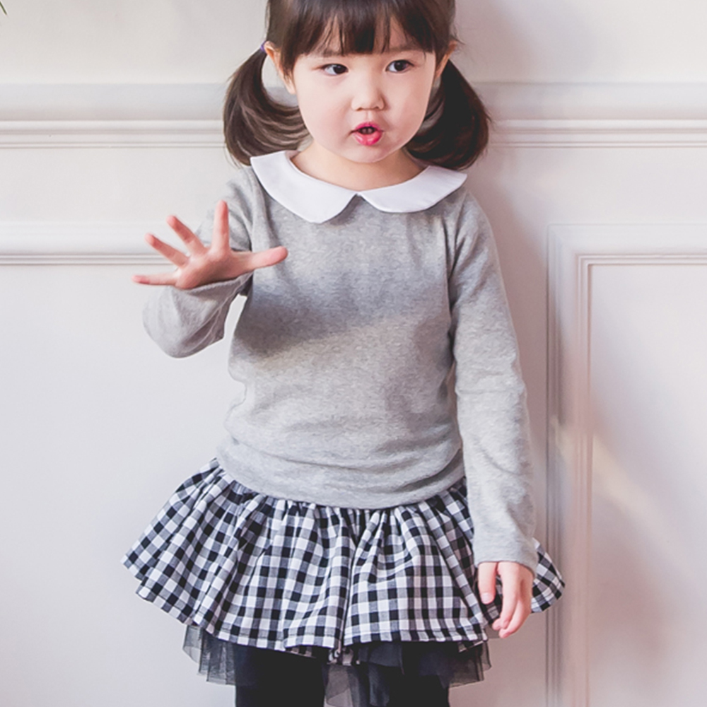 마레 카라티 속밍크 기모 여아 아동 아이보리 그레이 보통핏 면 - 상품 이미지