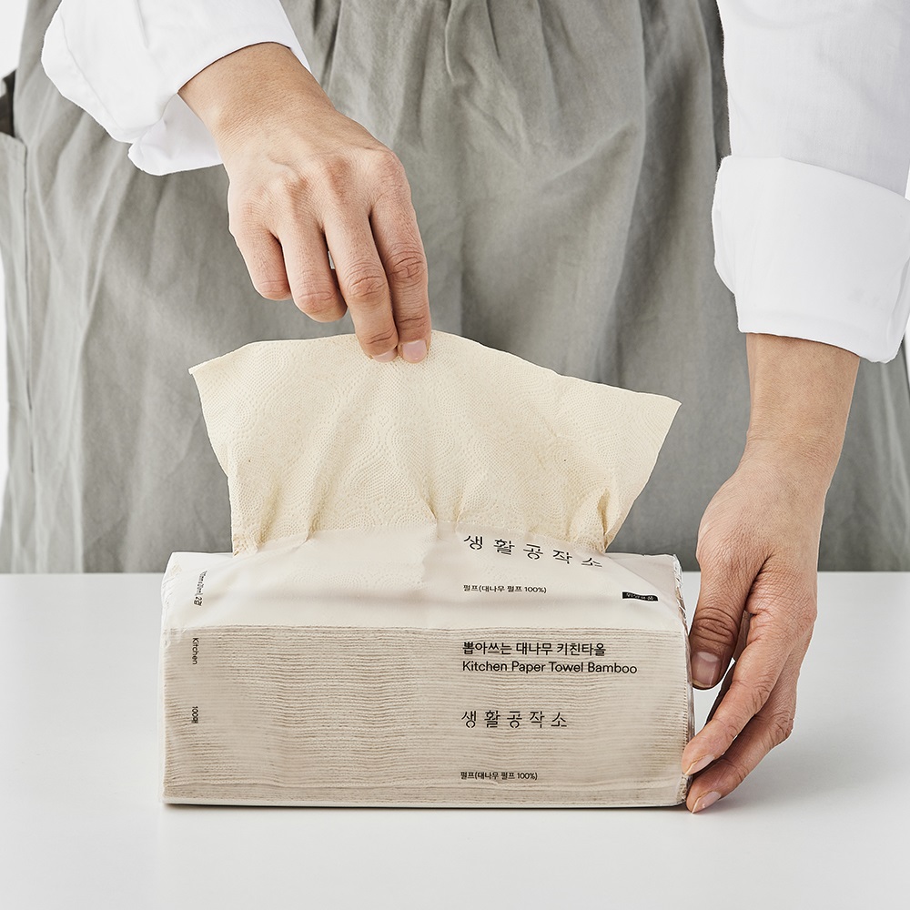생활공작소 뽑아쓰는 대나무 키친타올 100매 9팩