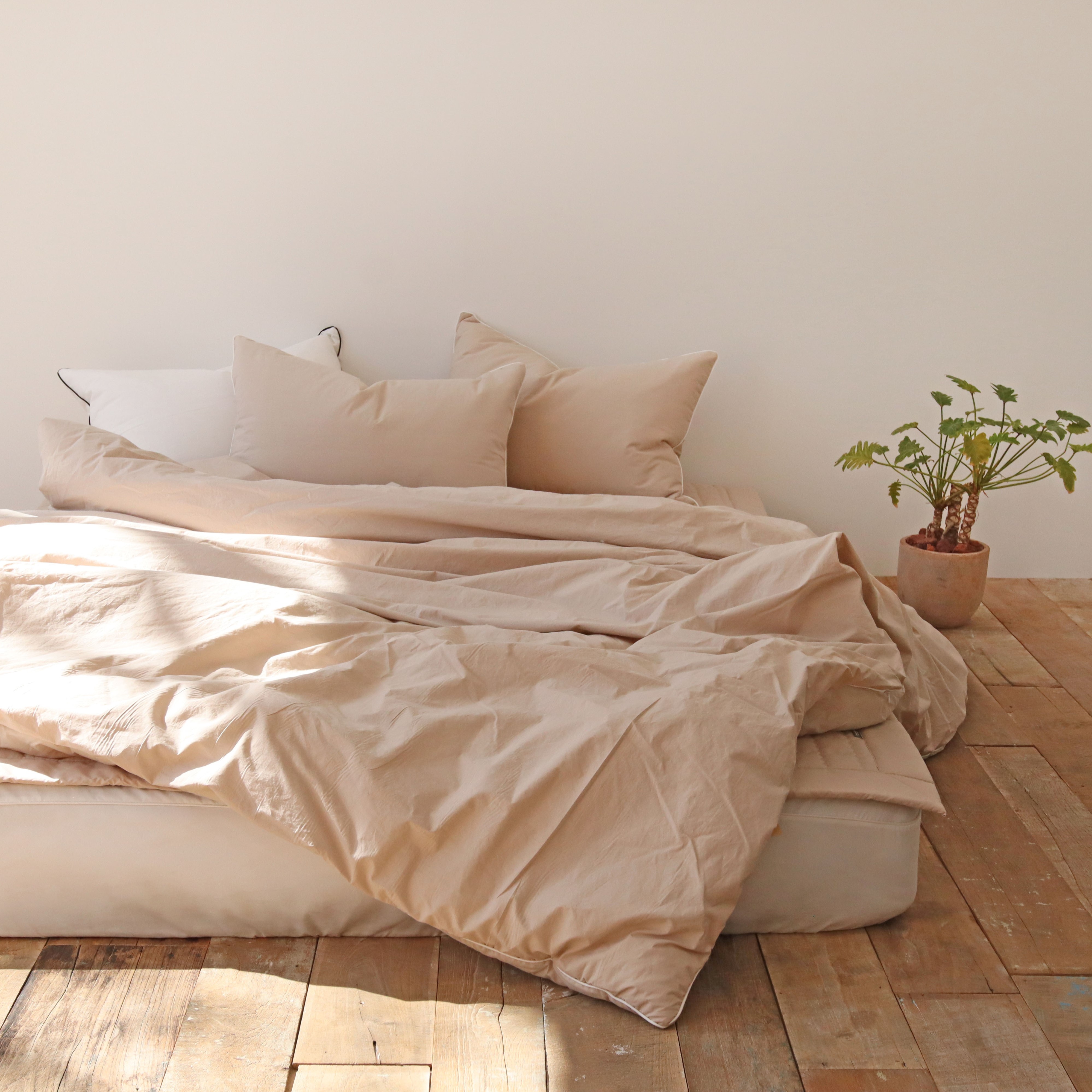 먼지 없는 바이오워싱 고밀도 무지 호텔 침구 신혼 알러지케어 차렵 이불 S/SS