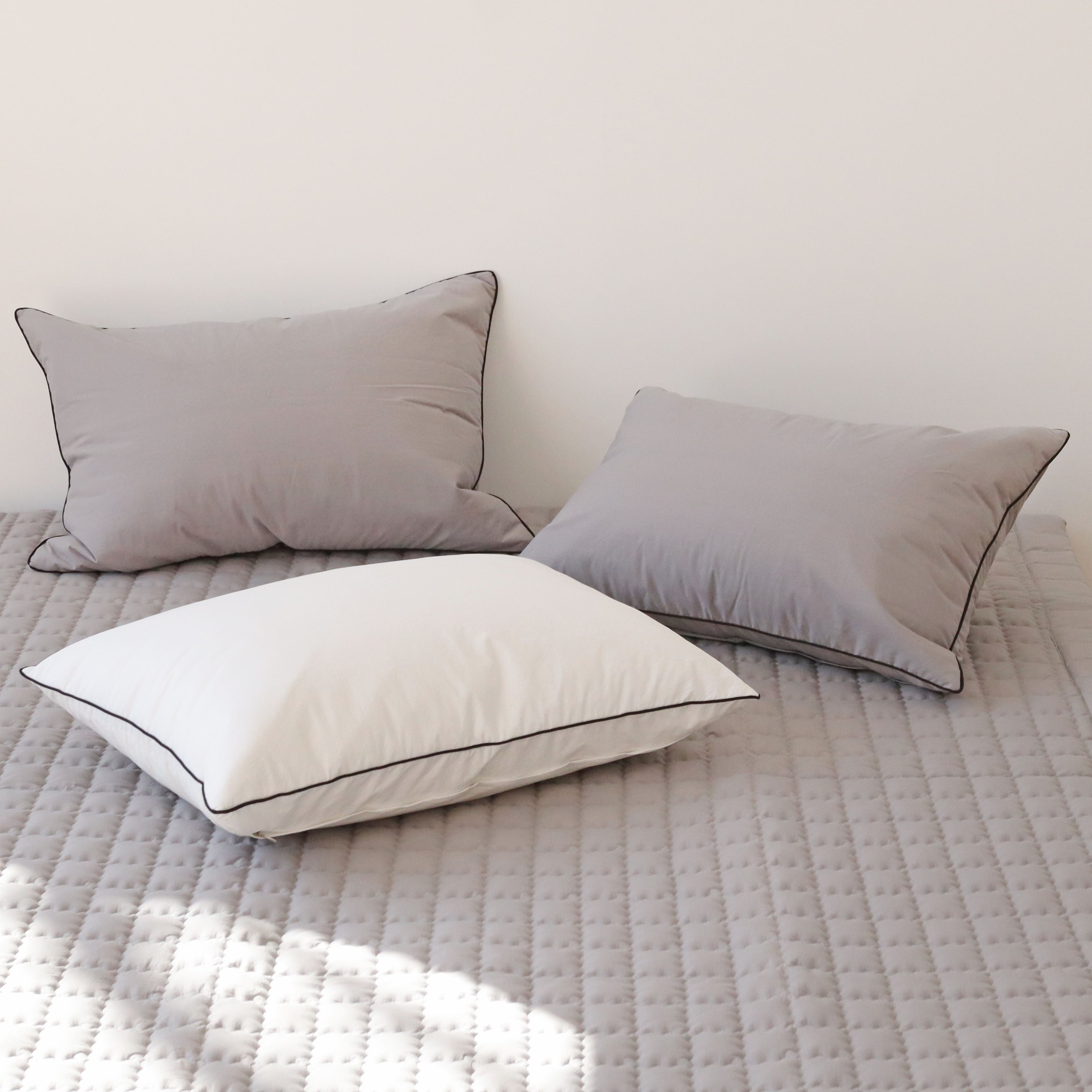 사각사각 파이핑 고밀도 먼지 없는 바이오워싱 호텔 침구 신혼 사계절 차렵이불 S/SS