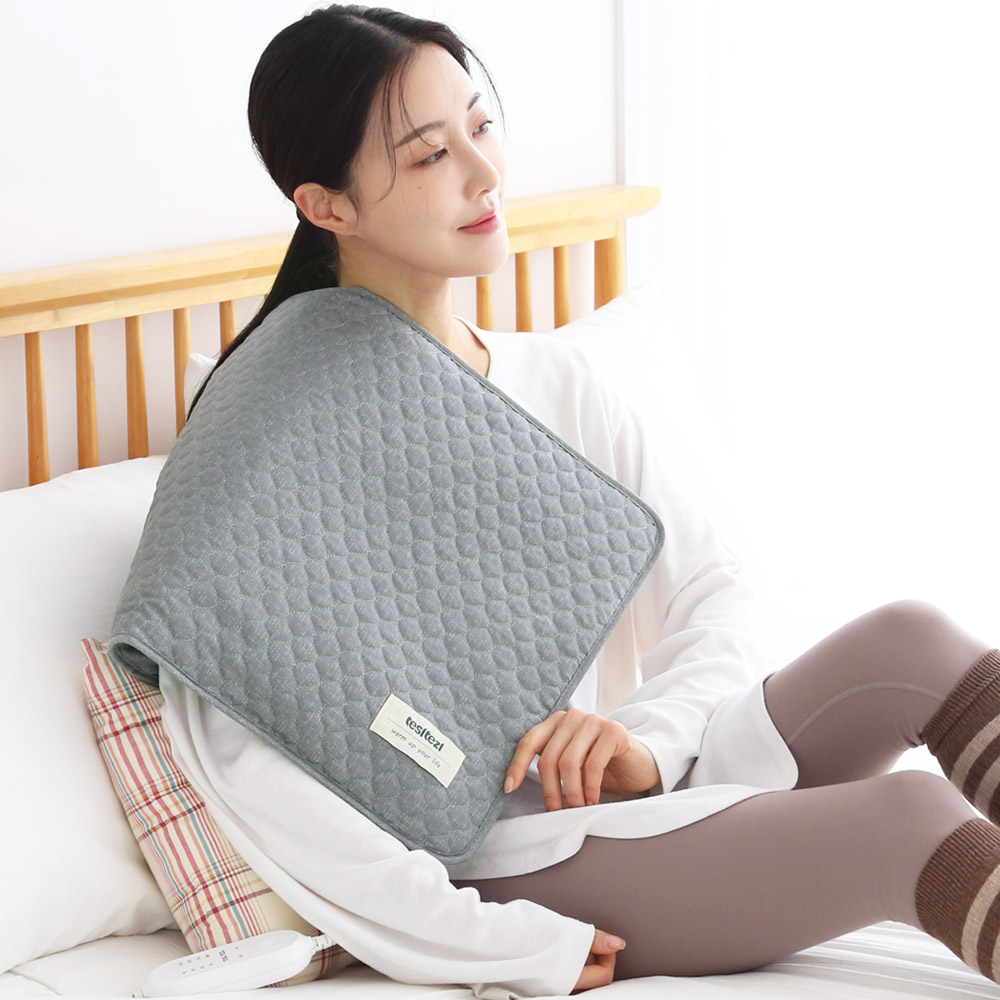 테슬테즐 황토 참숯 맥반석 옥 전기 온열 찜질기 실속형 Tes-G50 그레이퀼팅 - 상세 이미지 4