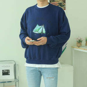 남자맨투맨 남자긴팔티 나염 쭈리 커플맨투맨 착용 후기 | 사이즈/핏 총정리 - 상품 이미지 2