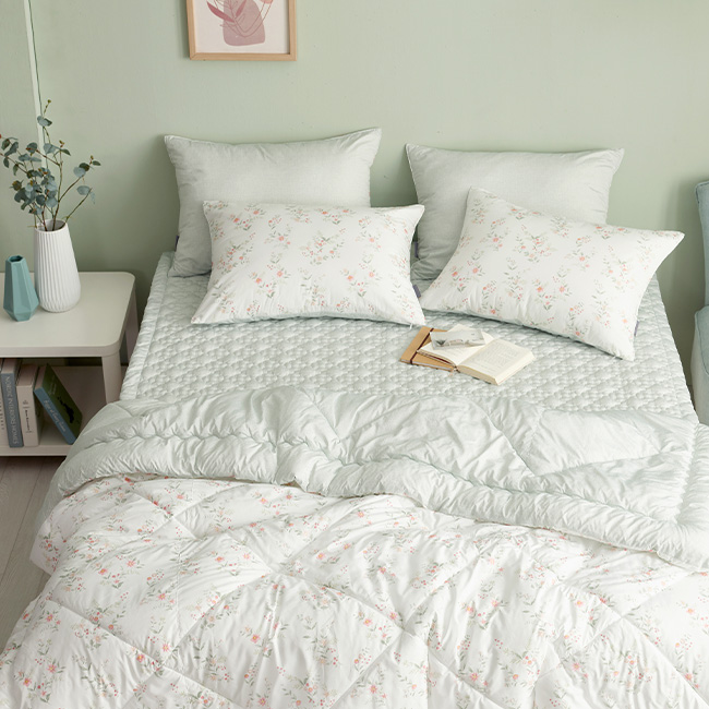 세사온라인 알러지케어 먼지없는 사계절 차렵이불패드 풀세트 클로버, SS(슈퍼싱글)