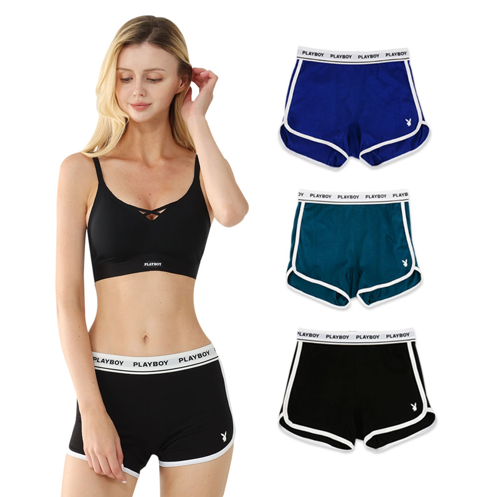 플레이보이속옷 편한 여성트렁크 사각 여자팬티 모달 면 돌핀팬츠 3종 제품 이미지