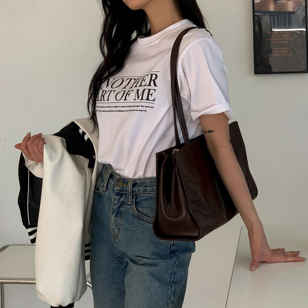 이지 빅 스퀘어 쇼퍼백 3color - 상세 이미지 5