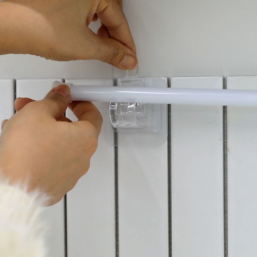 무타공 압축봉 블라인드 커튼봉 클립 브라켓