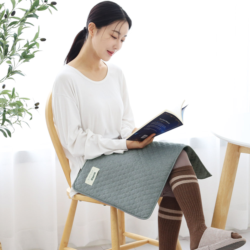 테슬테즐 황토 참숯 맥반석 옥 전기 온열 찜질기 실속형 Tes-G50 그레이퀼팅 이미지 8
