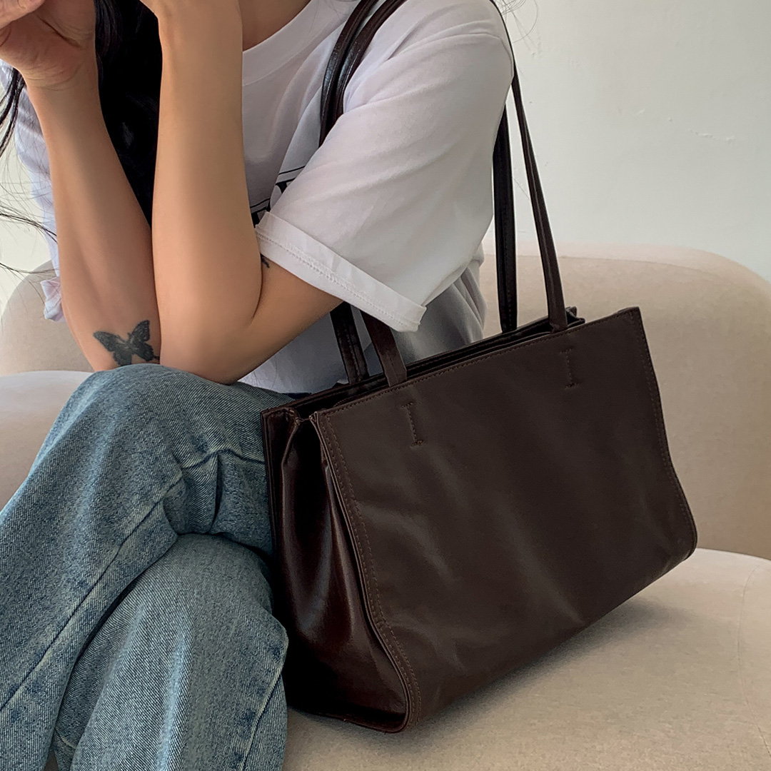 이지 빅 스퀘어 쇼퍼백 3color