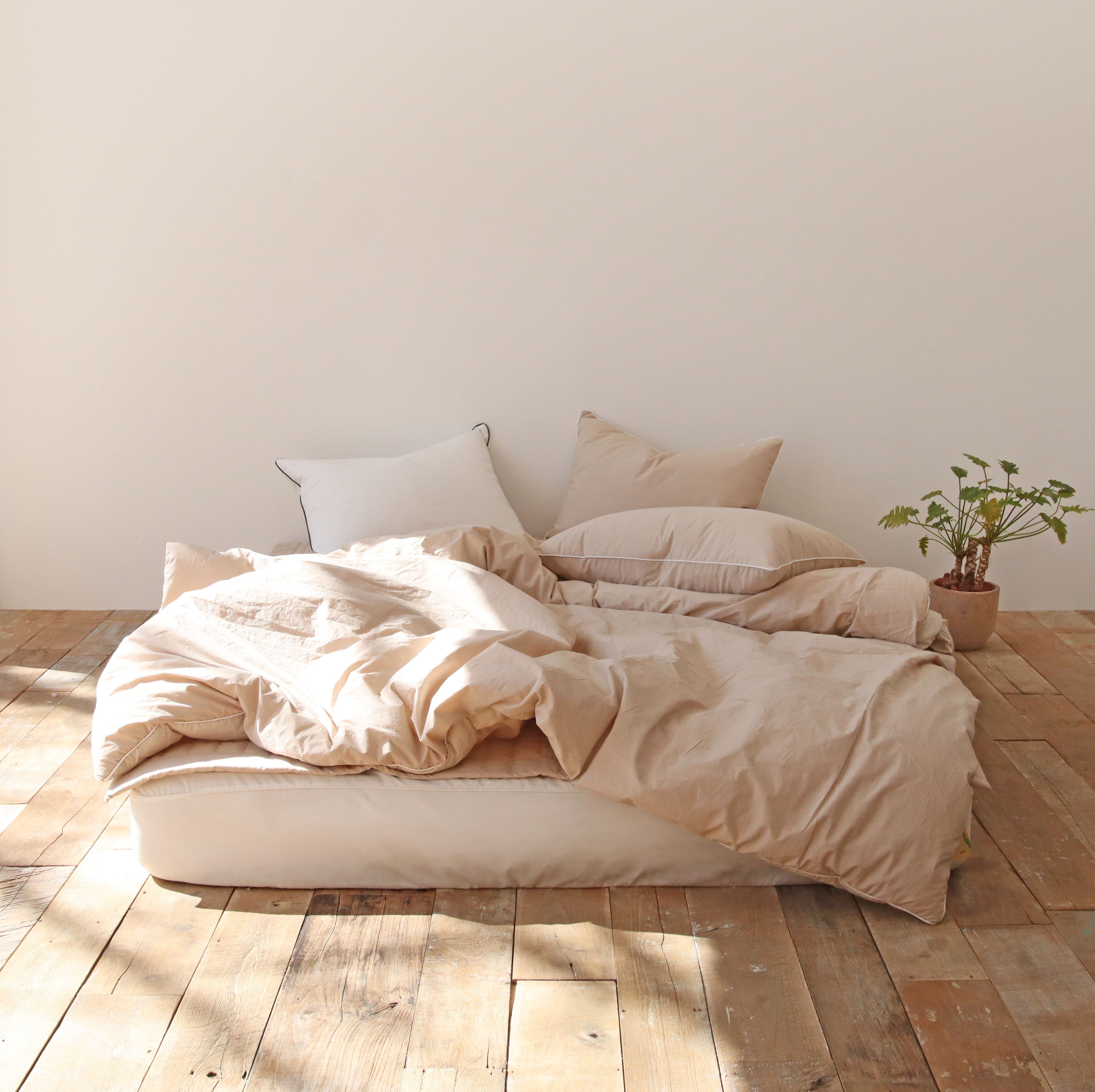 사각사각 먼지없는 바이오워싱 고밀도 순면 무지 호텔 침구 알러지케어 옥수수솜 차렵이불 SS