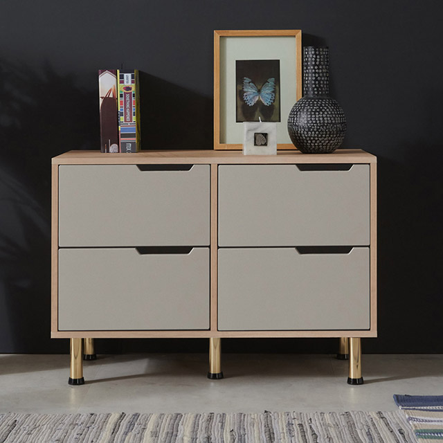 침대서랍장 옆 선반 2단 미니 협탁 서랍 높은 침대 협탁 - 상세 이미지 4