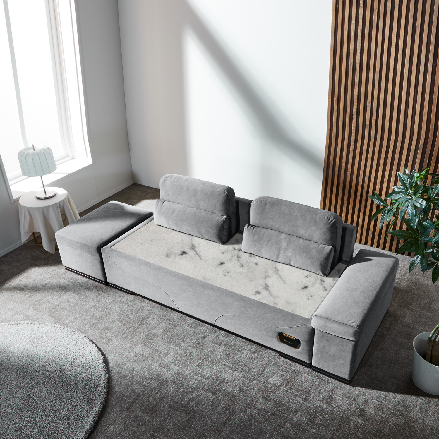 가보건강침대 황토 밀양흙침대 세라믹볼 세라믹스 돌침대 소파 F프리엘SE [기능성스툴포함]