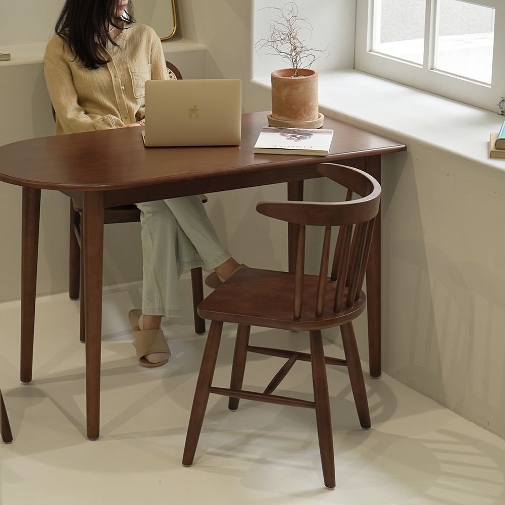 자야캠핑 1+1 코콜라 1922 카페 고무나무 원목 월넛 식탁 의자