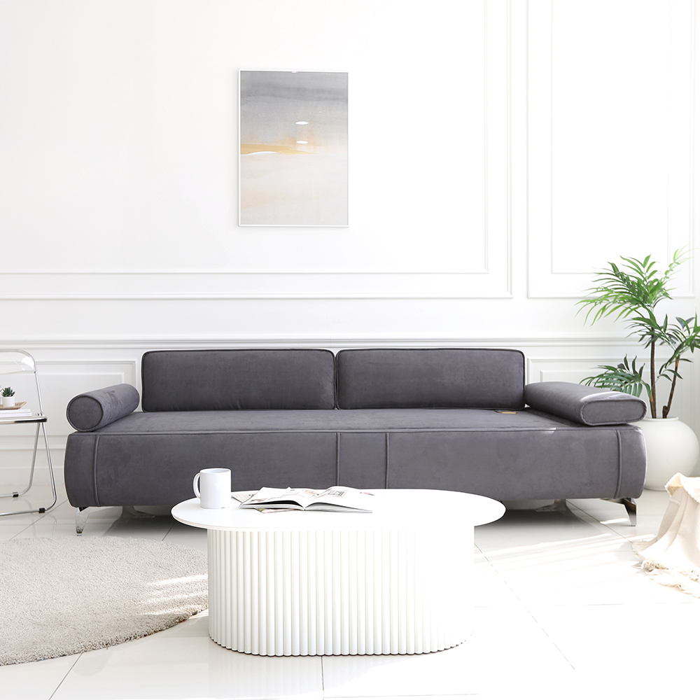 국내제작 라떼 3인용 패브릭 흙쇼파 황토 소파 온열 온돌 카우치 흙침대쇼파 CL426