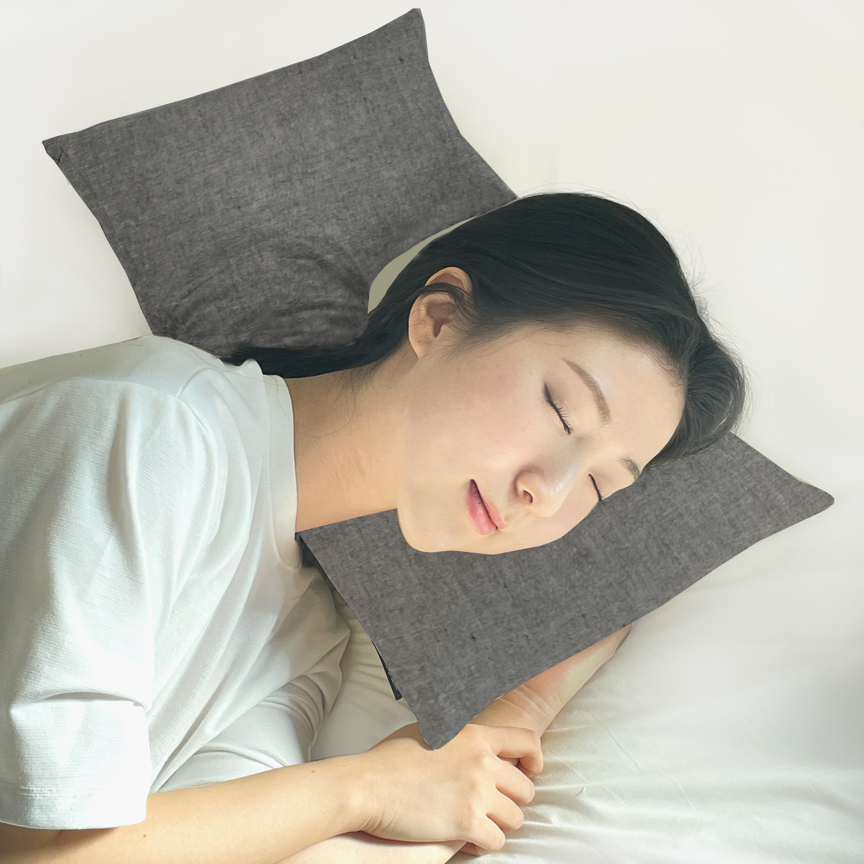 집앤콕 메밀 경추베개 낮은 경추목베개 일자목 목디스크 거북목 베개 잘자유 그레이