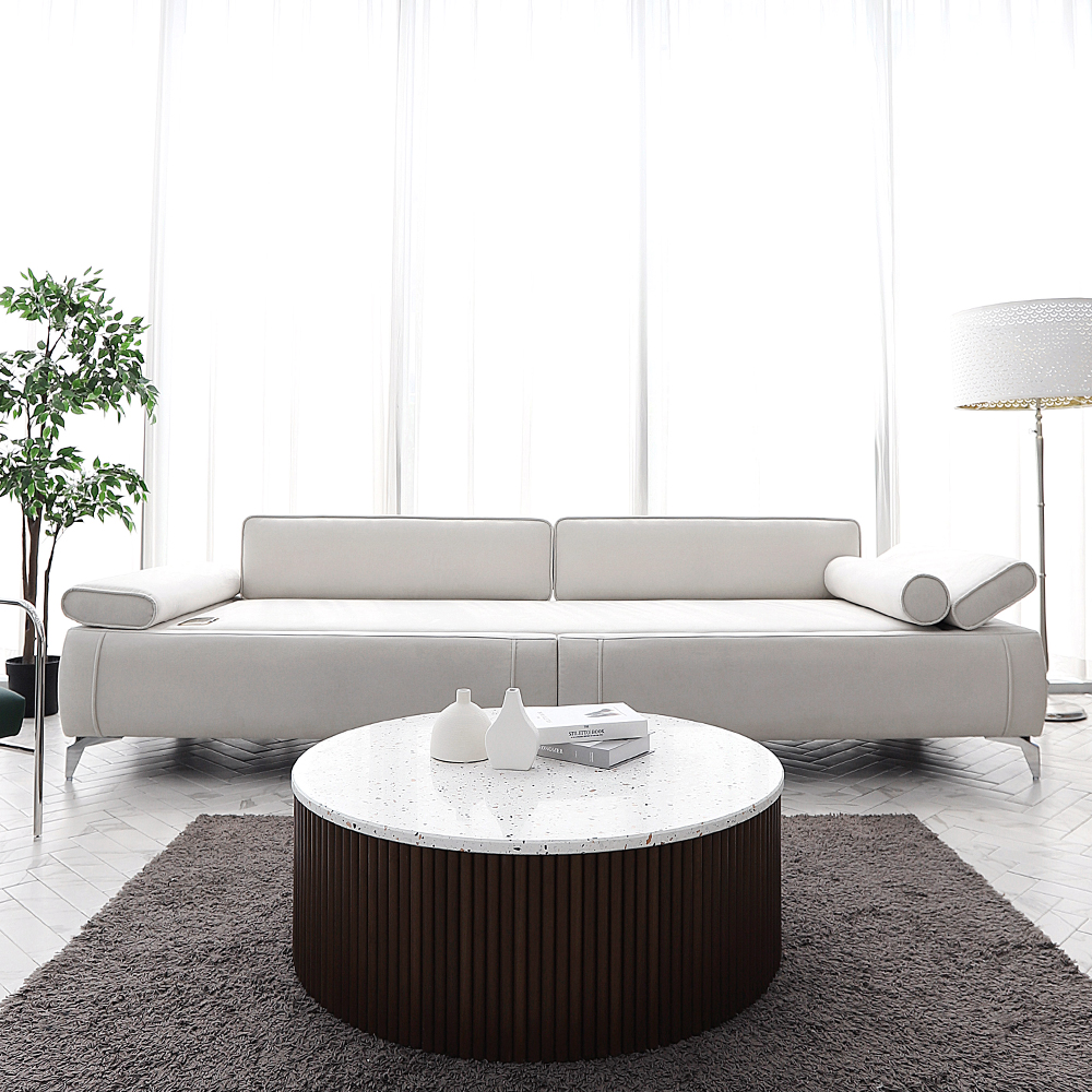 국내제작 라떼 4인용 패브릭 흙쇼파 황토 소파 온열 온돌 카우치 흙침대쇼파 CL447