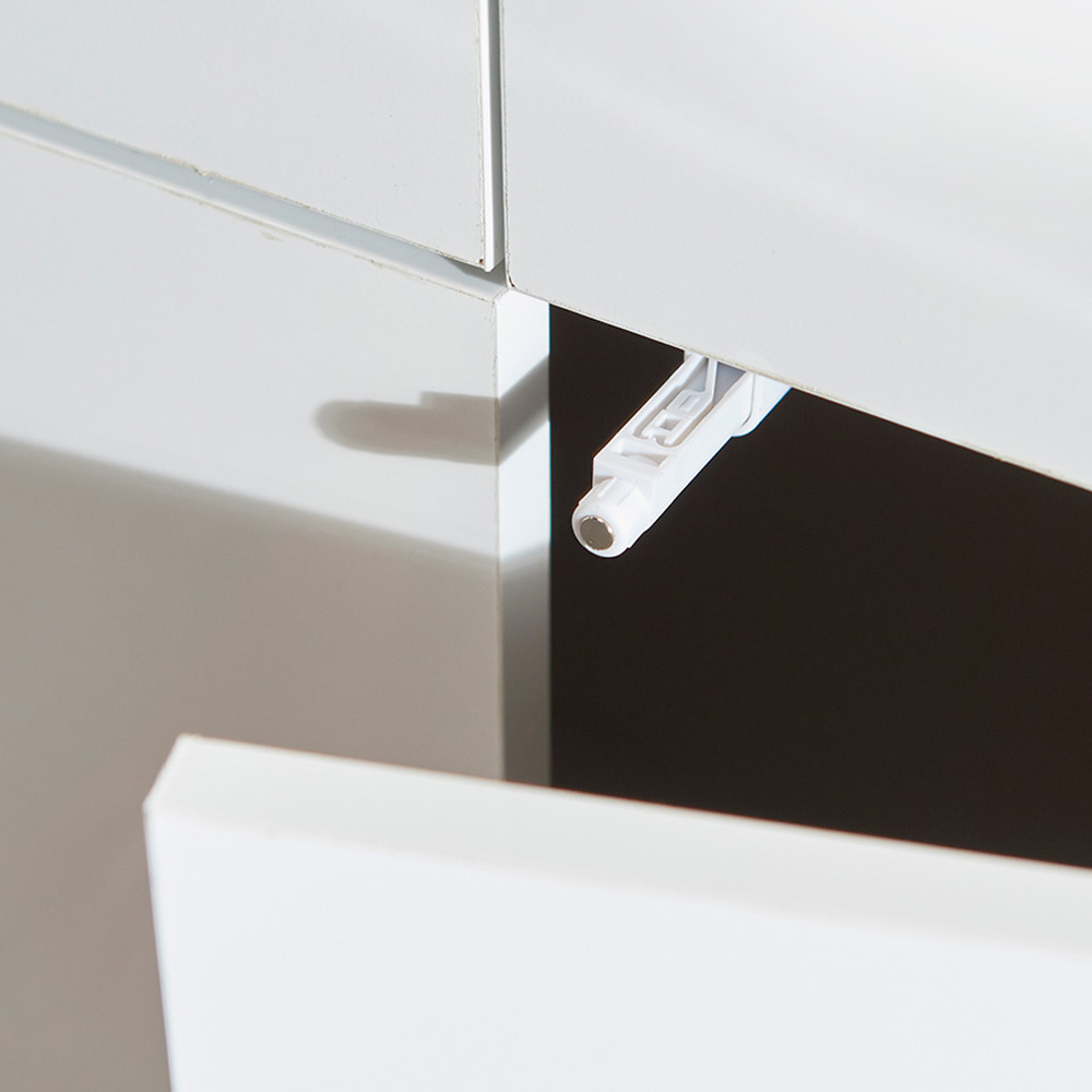 장인가구 비쥬얼 터치 2400 옷장 세트 (800, 3단 서랍옷장,4도어 이불장)