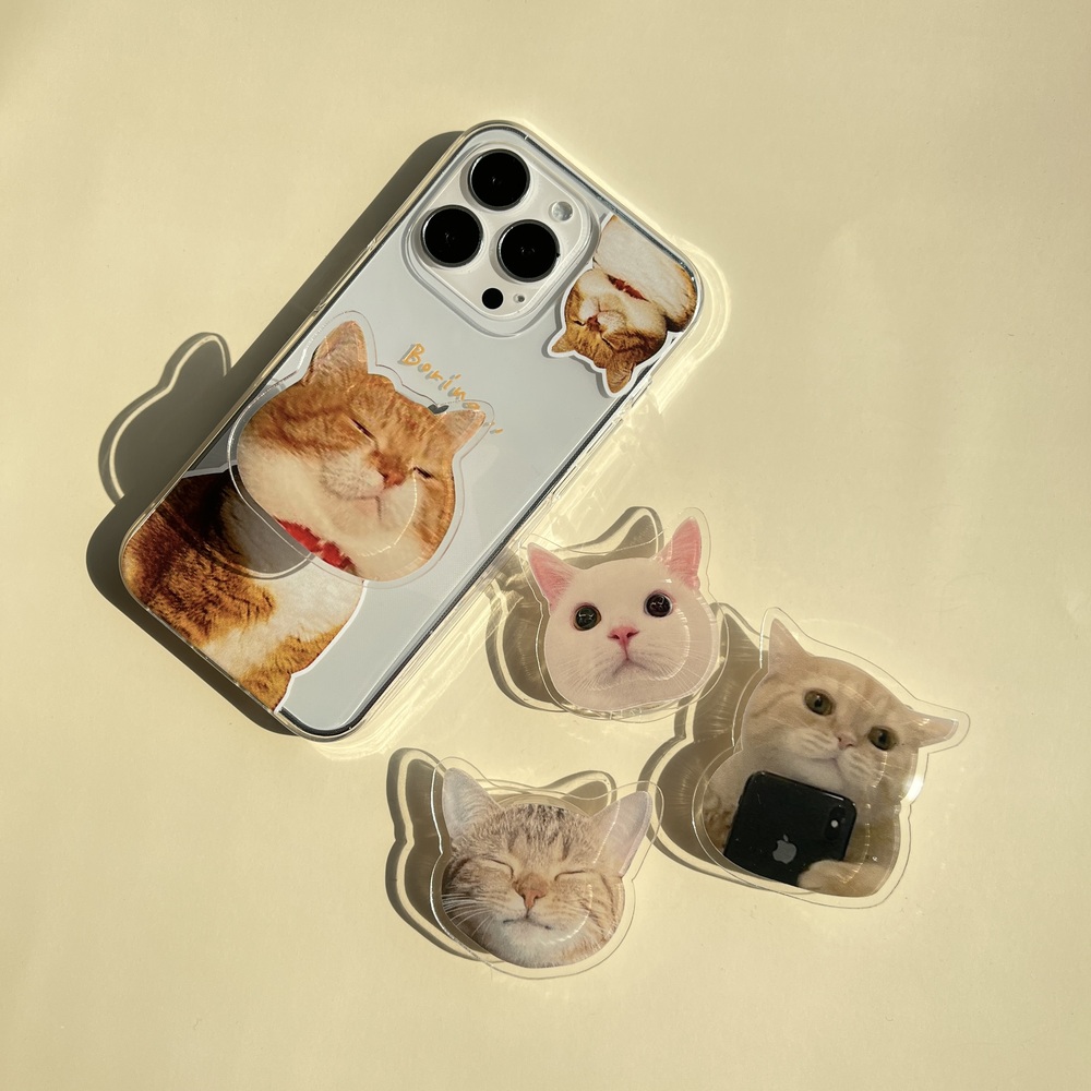 반려묘 고양이 그립 톡홀더 스마트톡 핸드폰거치대 이미지 6