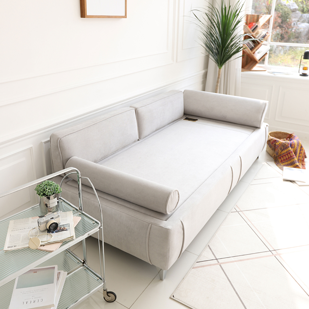 국내제작 라떼 3인용 패브릭 흙쇼파 황토 소파 온열 온돌 카우치 흙침대쇼파 CL426