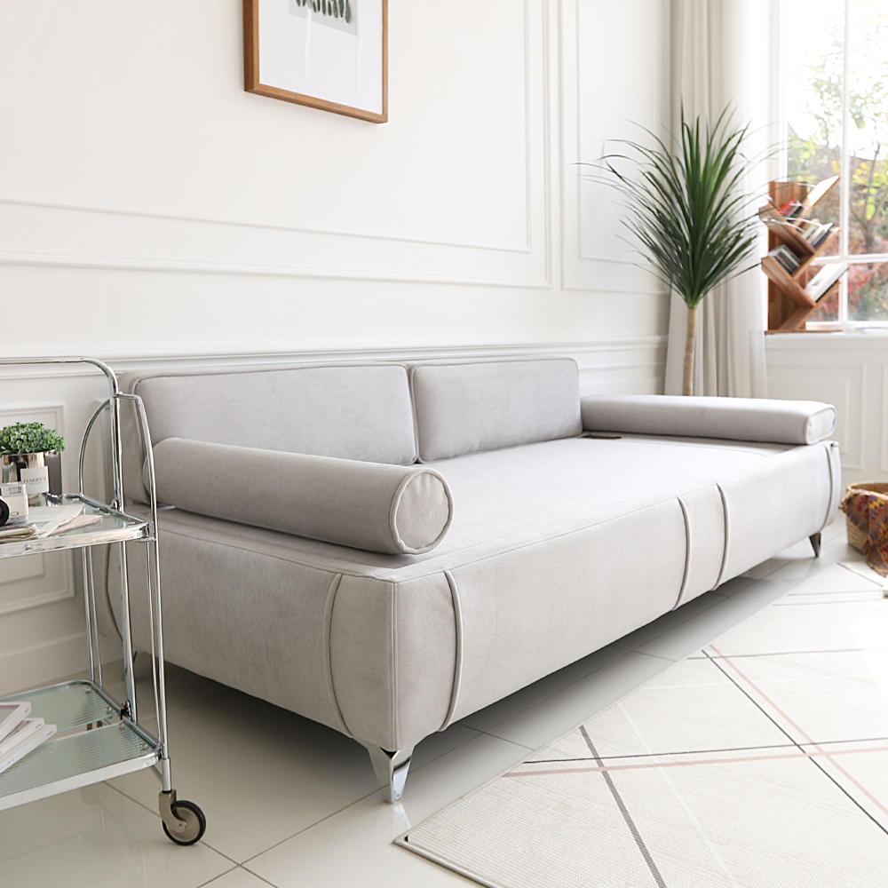 국내제작 라떼 3인용 패브릭 흙쇼파 황토 소파 온열 온돌 카우치 흙침대쇼파 CL426