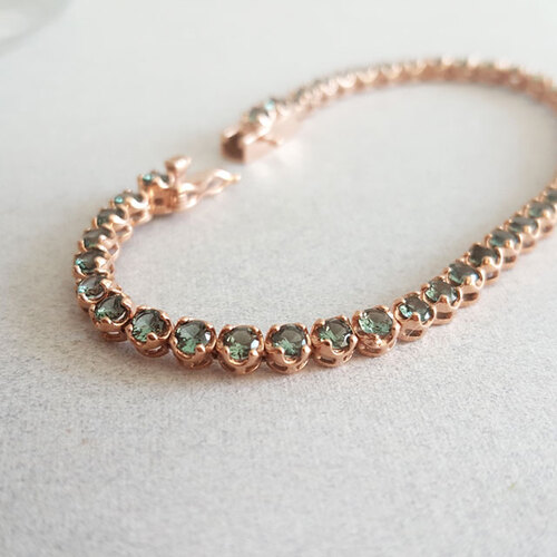 테니스팔찌 14k 18k 큐빅 데일리 팔찌