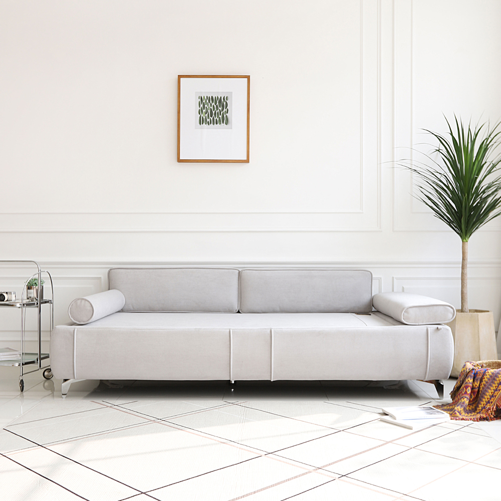 국내제작 라떼 3인용 패브릭 흙쇼파 황토 소파 온열 온돌 카우치 흙침대쇼파 CL426