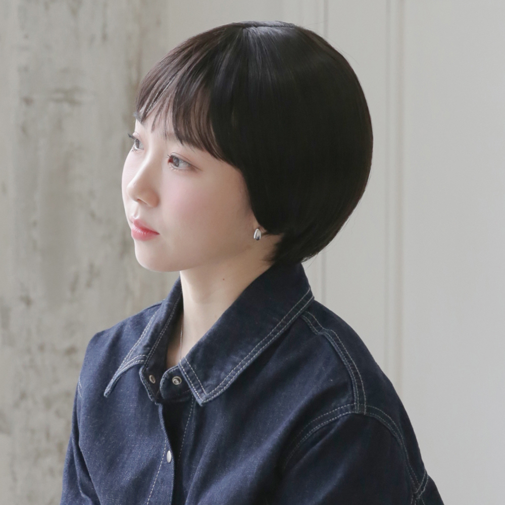 숏컷가발 보브컷 짧은머리 통가발 - 상세 이미지 4