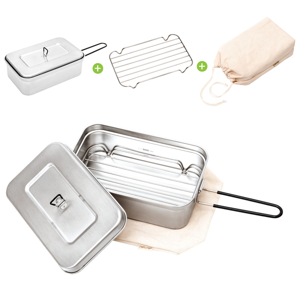 탑앤탑반합 미니코펠 캠핑용식기세트 캠핑냄비 사각 스테인레스