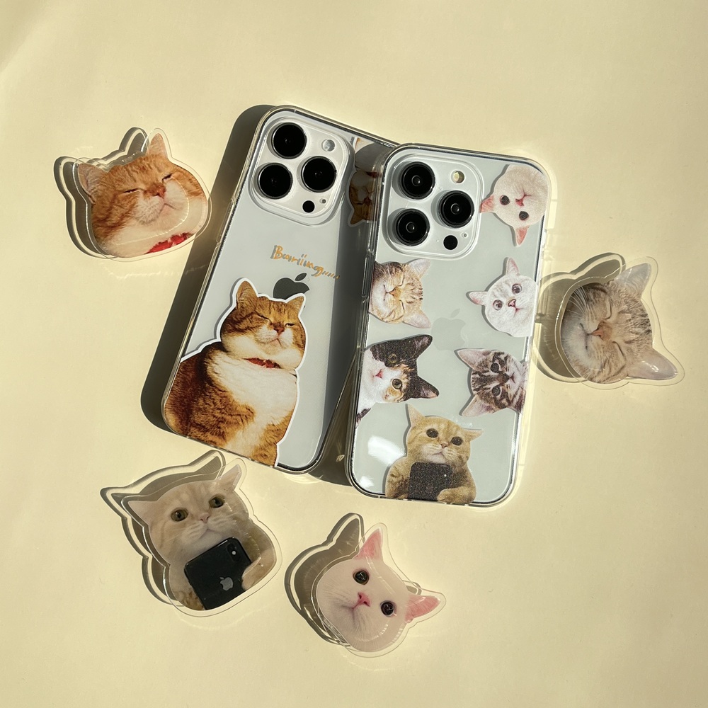 반려묘 고양이 그립 톡홀더 스마트톡 핸드폰거치대 - 상세 이미지 5