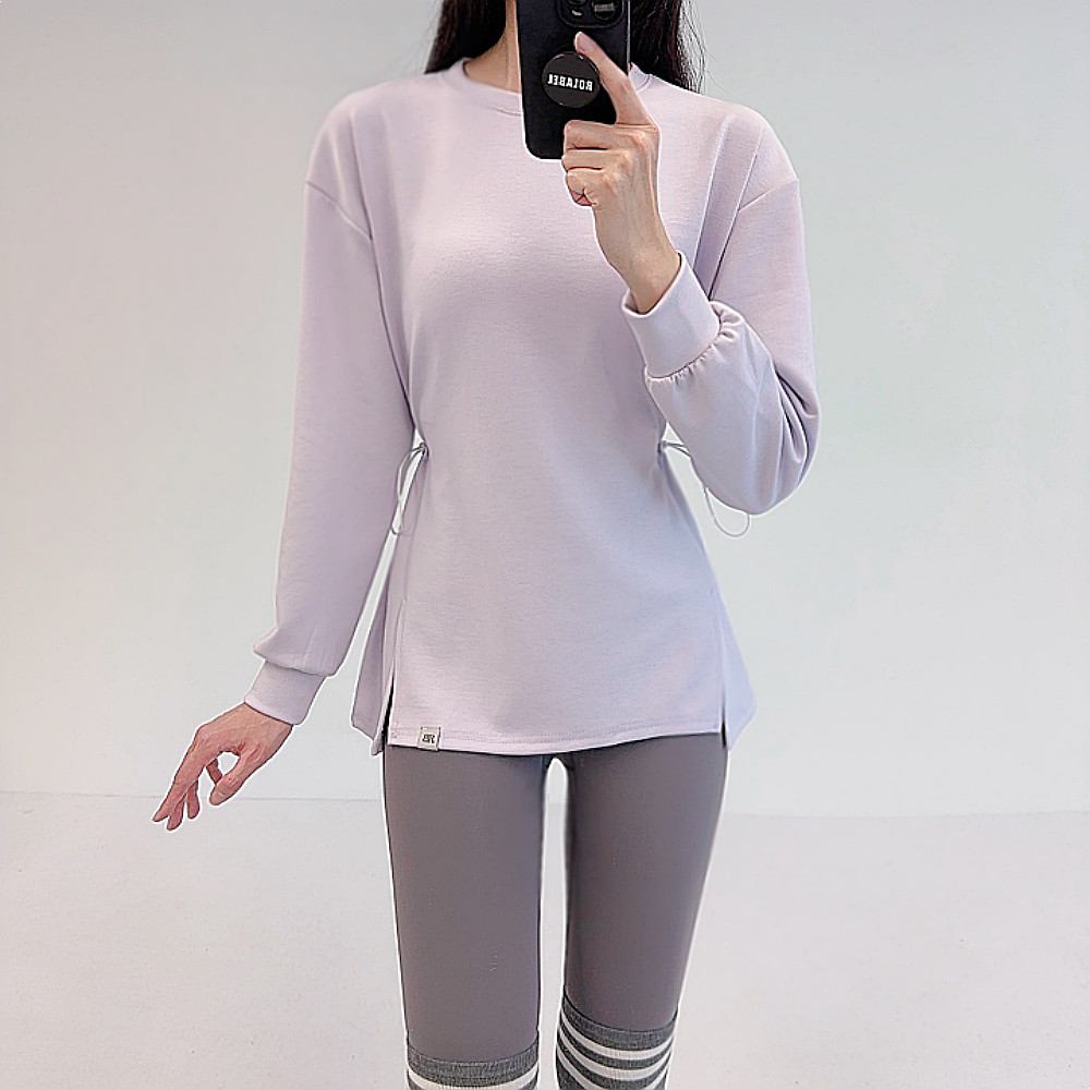로라벨 자체제작 유닛 필라테스복 여성 요가복 필라테스 요가 상의 옷 긴팔 티셔츠 운동복 - 상세 이미지 2